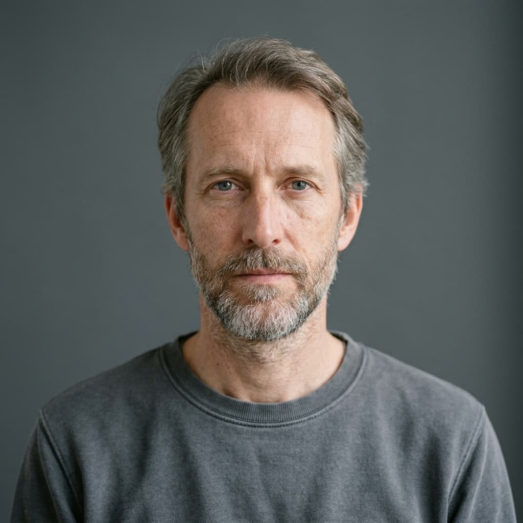 James O'Brien (AI-generated example portrait): Front