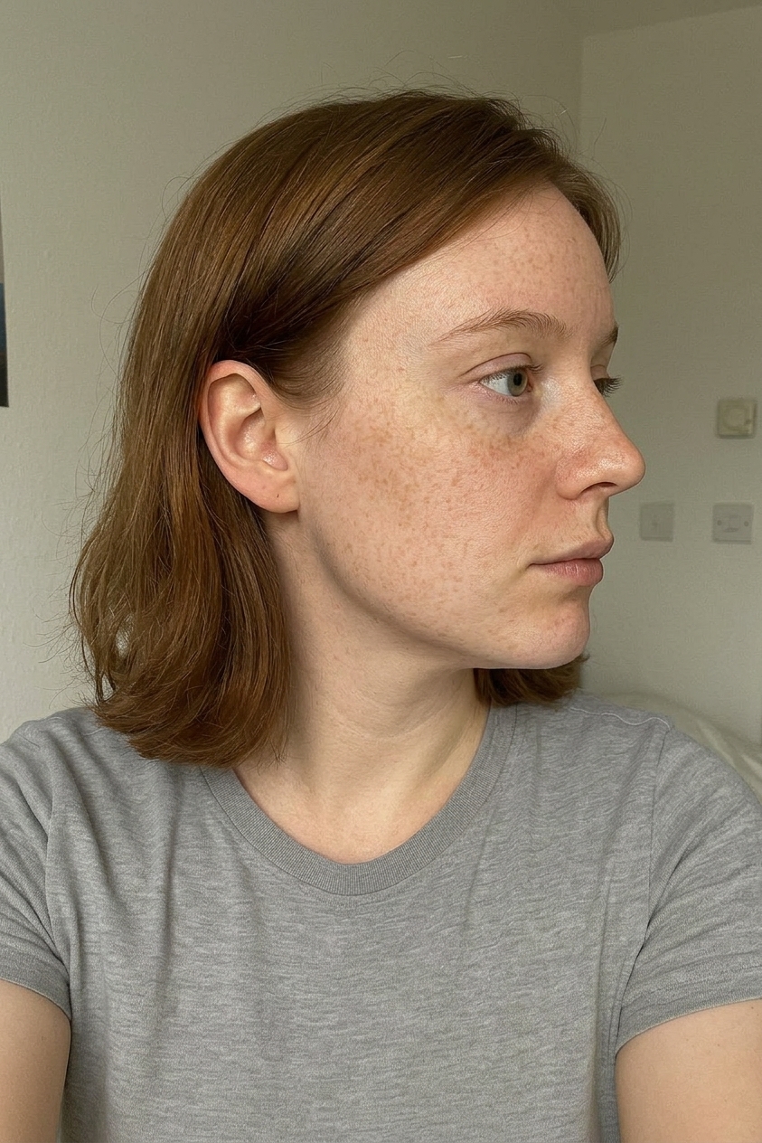 Emma Larsen (AI-generated example portrait) — Side