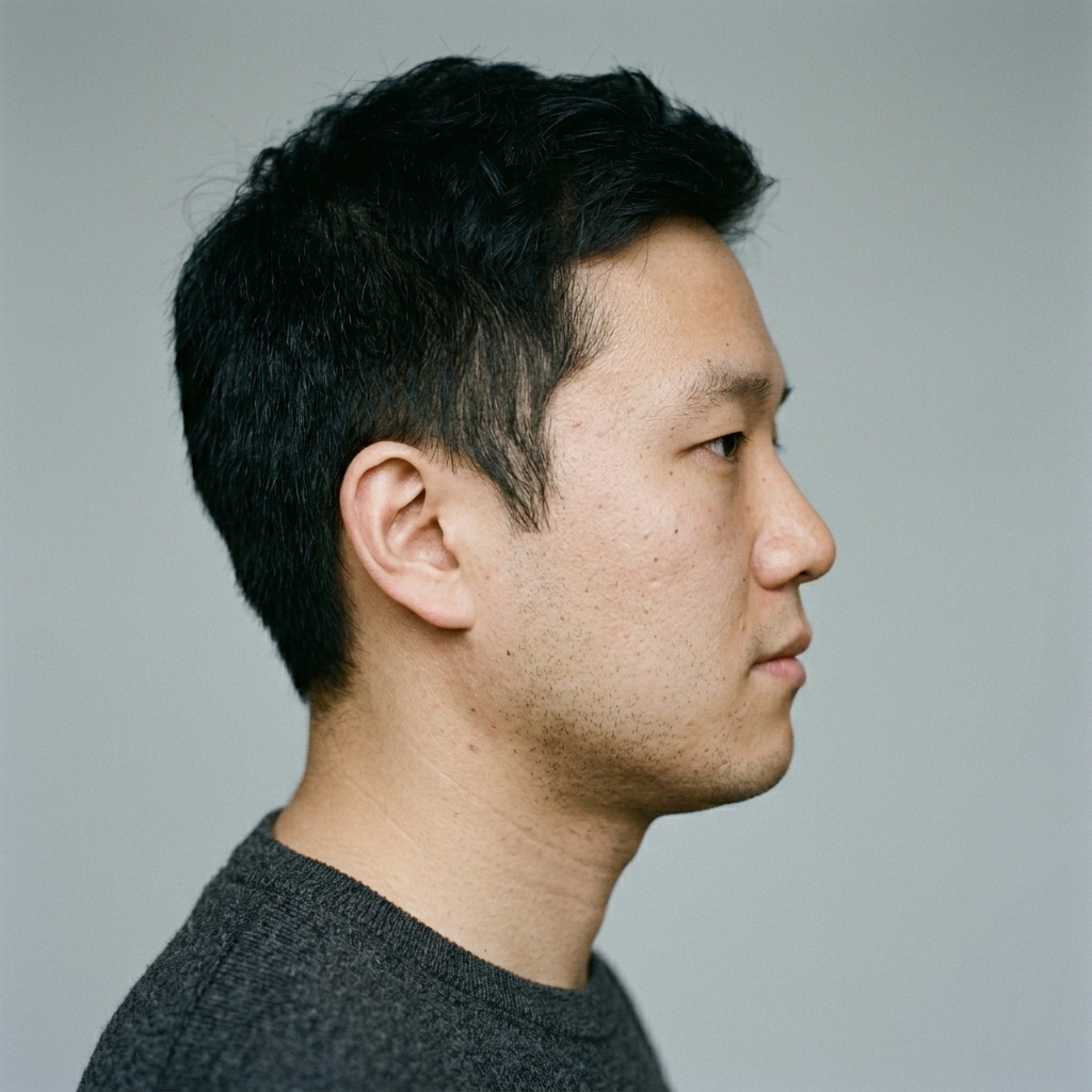Marcus Chen (AI-generated example portrait) — Side
