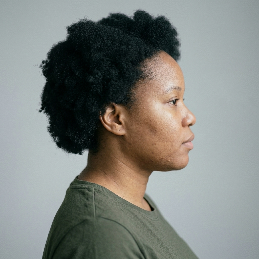 Rebecca Adams (AI-generated example portrait) — Side